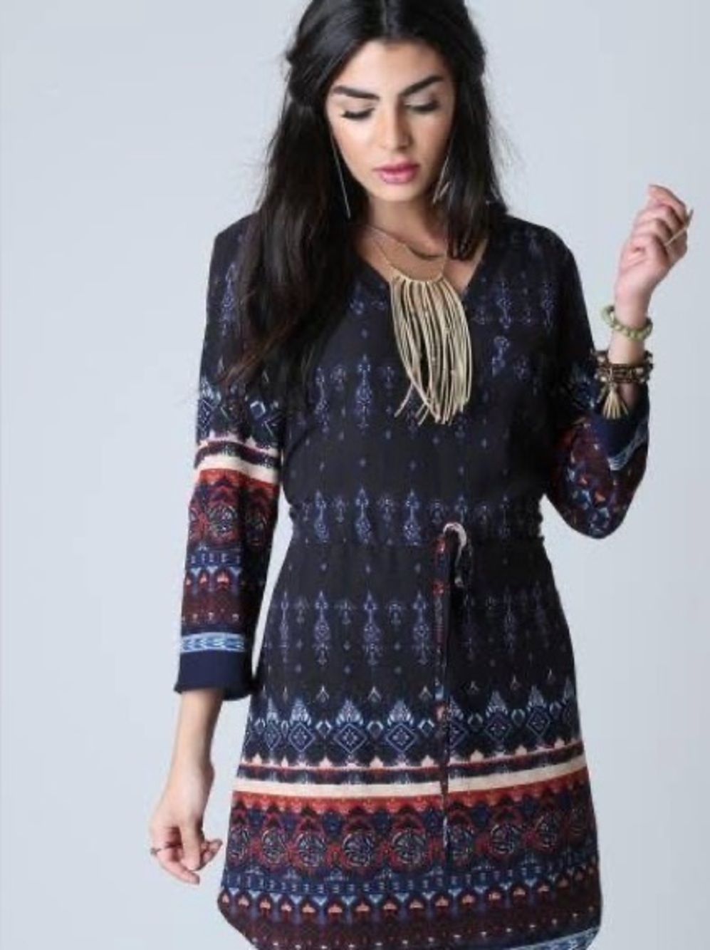 Multicoloured Mini Dress Size Large by Funky Soul